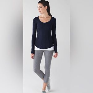 Lululemon Blue Between The Lines Long Sleeve Top Size Small